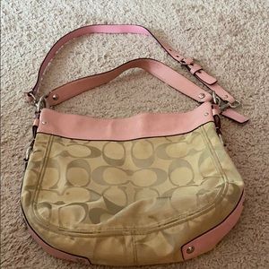 Pink coach tote
